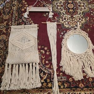 Bohemian Macrame Wall Decor Set